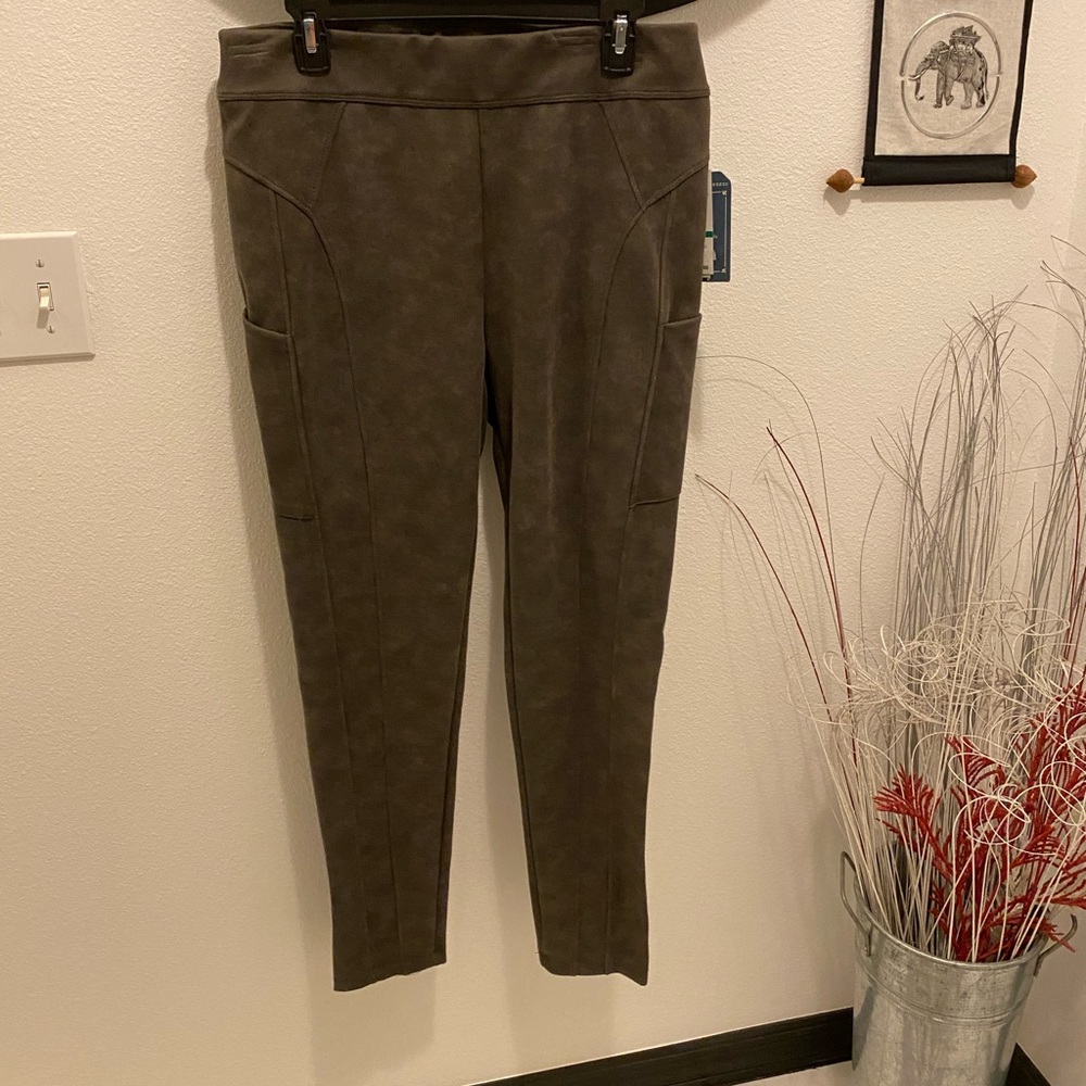 Democracy Ladies Dark Brown Glider Pocket Leggings - L